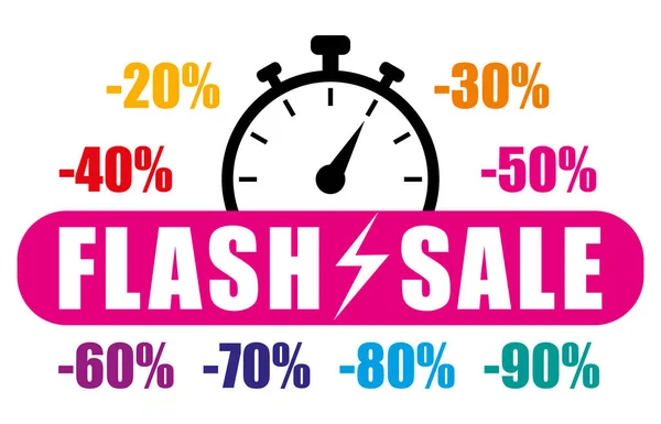 Venda Flash Ilustração Ícone Vetorial Rosa Multicolorido —  Vetores de Stock