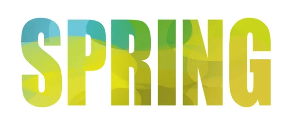 Colorful Spring Word Vector Illustration — Stockvektor