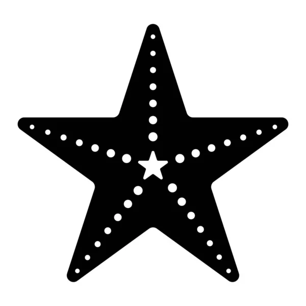 Black Starfish Silhouette Tattoo Design Vector Illustration — Stock Vector