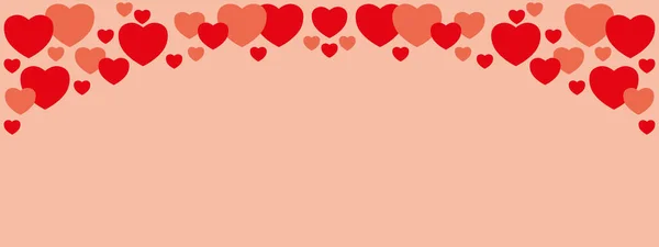 Papieren Hartenvaandel Valentijnsdag Moederdag Huwelijksconcept Vector Illustratie Zalm Kleur Achtergrond — Stockvector