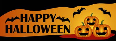 Mutlu Cadılar Bayramı! Vektör bayrağı. Görüntü.