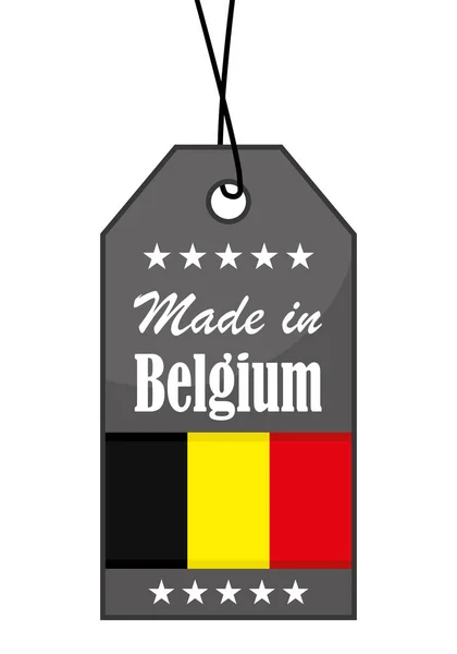 Fabriqué Belgique Label Belge Icône Vectorielle — Image vectorielle