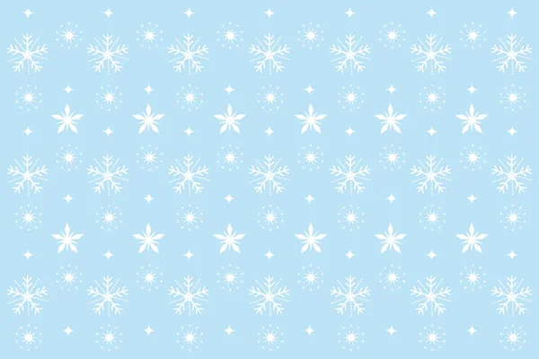 Sněhové Vločky Hvězdy Vánoční Vektorová Tapeta — Stockový vektor