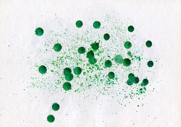 Зеленый всплеск акварели — стоковое фото