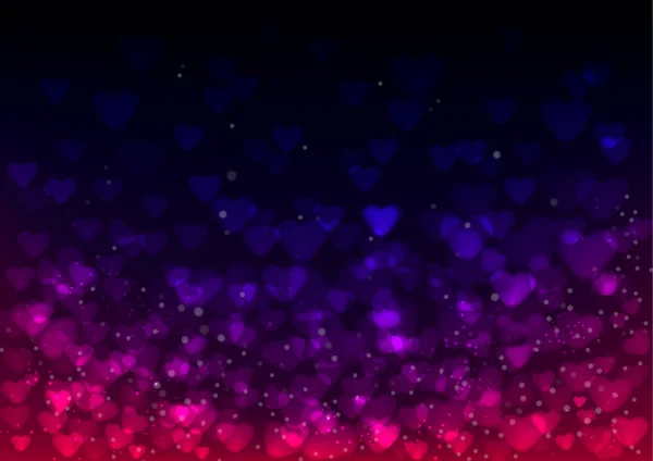 Kleurrijke harten op een donkere achtergrond — Stockvector