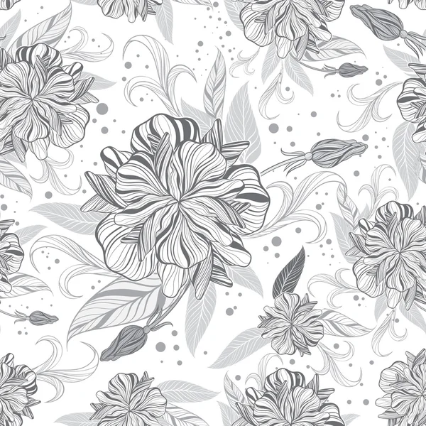 Motif floral vectoriel sans couture — Image vectorielle