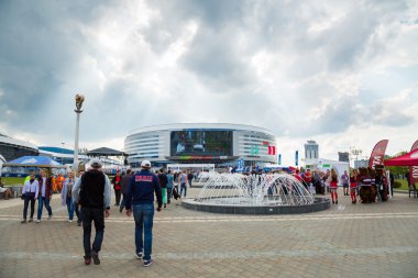 Minsk, Beyaz Rusya - Mayıs 9 - 9 Nisan 2014 Belarus minsk arena. buz hokeyi Şampiyonası açılış.