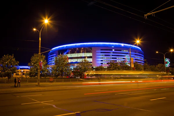 MINSK, BELARUS - 9 de mayo - Minsk Arena el 9 de mayo de 2014 en Bielorrusia. Apertura del campeonato de hockey sobre hielo . —  Fotos de Stock