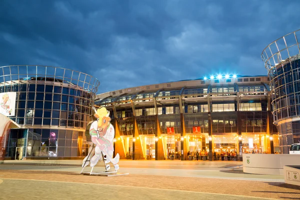 MINSK, BELARUS - MAY 11 - Chizhovka Arena on May 11, 2014 in Minsk, Belarus. Ice Hockey World Championship (IIHF). — Stock Photo, Image