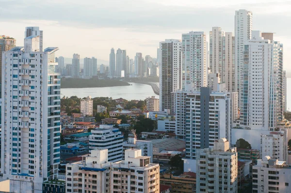 Panama City High Rise Residential Buildings Housing Density Central American — Stock Photo, Image