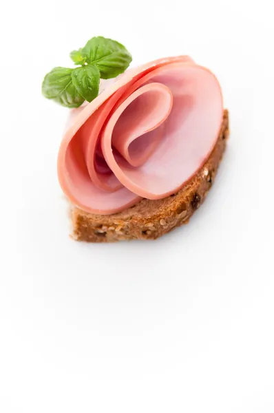 Prosciutto - carne affumicata a fette — Foto Stock