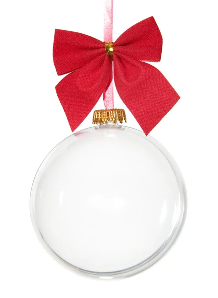 White christmas decoration ball — Stock Photo, Image