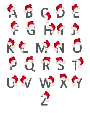 ABC harfleri ile Noel şapka
