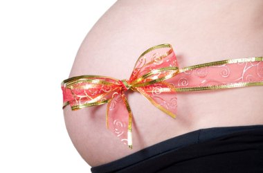 hamile kadının göbek ile kurdele