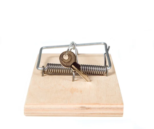 En mus fälla med nycklar — Stockfoto