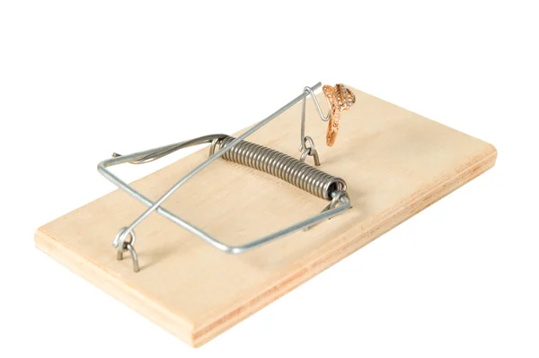 A mouse trap with golden ring — Stock Photo, Image