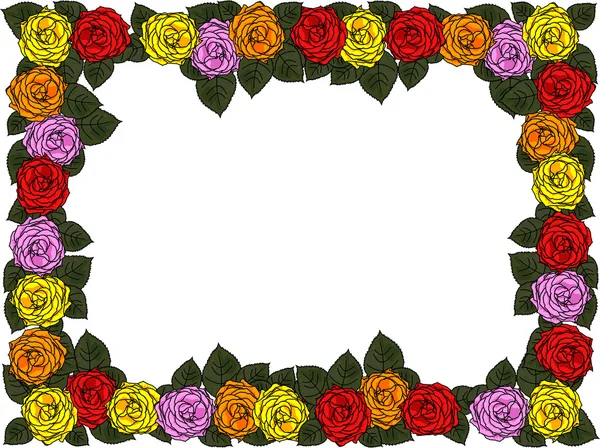 Wedding frame from flowers — Stock Photo, Image