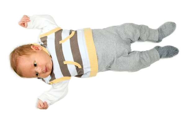 Beautiful baby boy is watching — Stock Photo, Image