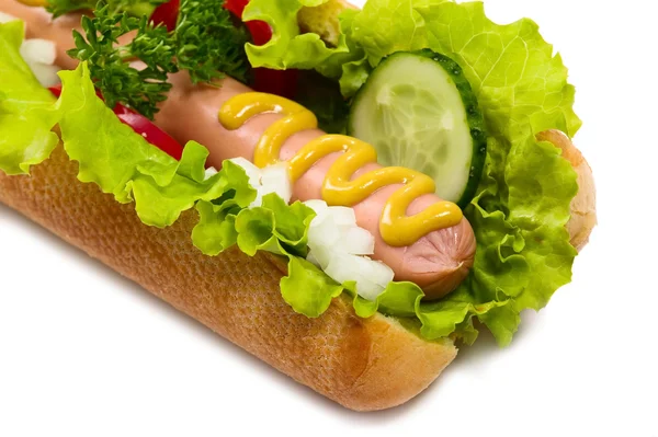 Lekker hot dog, voedsel — Stockfoto