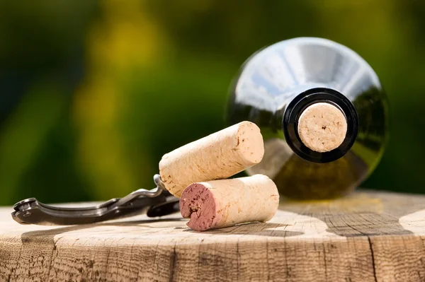 Botellas de vino con corcho Fotos De Stock Sin Royalties Gratis