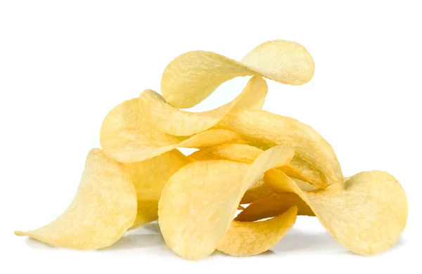 Potatischips, isolerade — Stockfoto