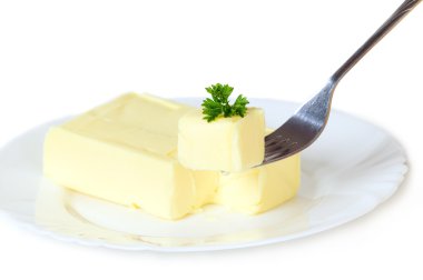 çatal ile sarı tereyağı