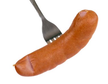 kalın sosis ve çatal