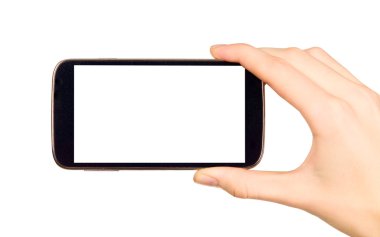 adam akıllı telefon tutuyor