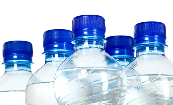 Пляшки мінеральної води — стокове фото