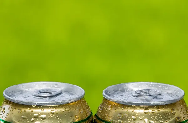 Latas de cerveza de metal, sin abrir — Foto de Stock