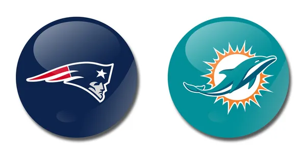 Patriots vs dolphins — Stock Photo, Image