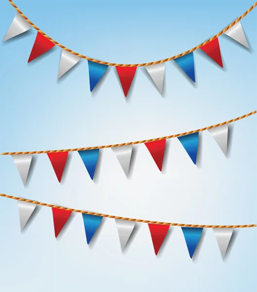 Collezione di bandiere Bunting — Vettoriale Stock