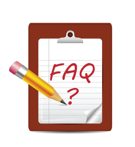 FAQ Icon Isolated on White — Stock Vector
