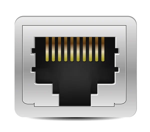 Icono de Jack Ethernet — Vector de stock