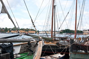 waterfront görünümünden Stockholm.