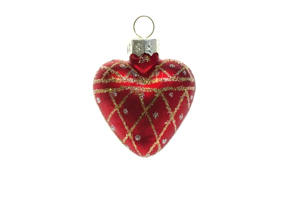 Christmas Toy red heart. — Stock Photo, Image