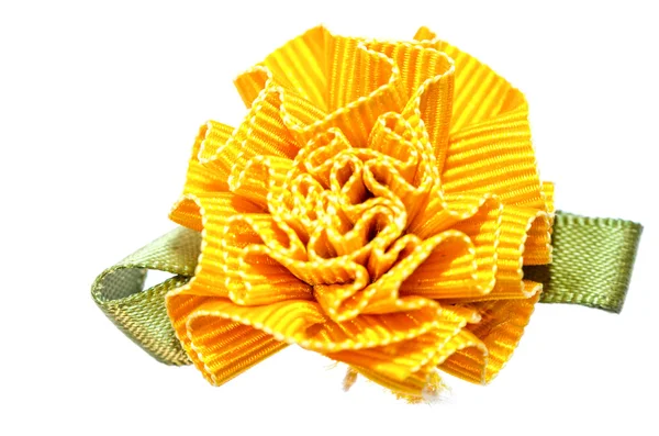 Fabric yellow flower. — Stock Photo, Image