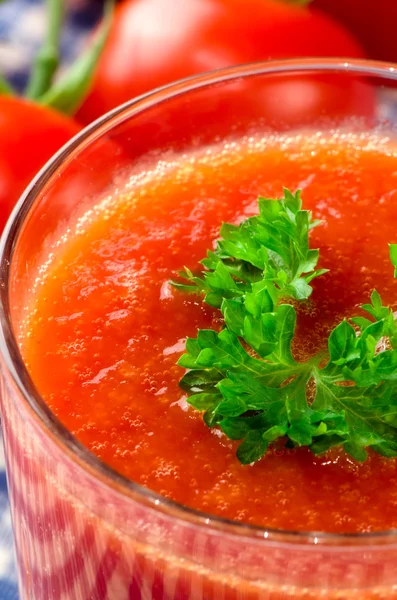 Suco de tomate fresco — Fotografia de Stock