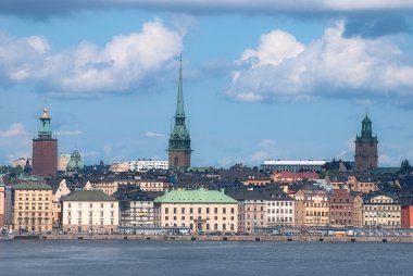 eski stockholm şehir manzarası.
