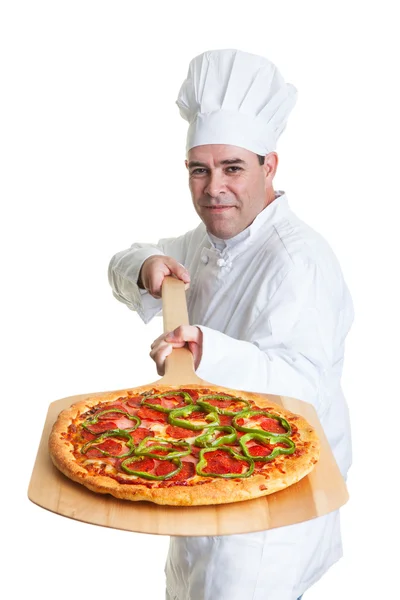 Chef de pizza — Fotografia de Stock