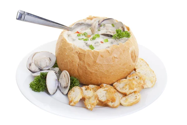 Brotschüsselsuppe — Stockfoto