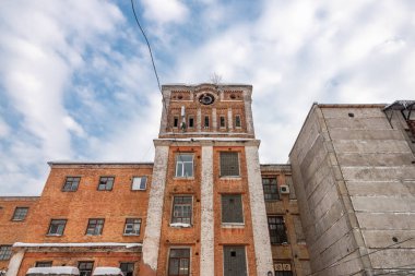 Balashikha, Rusya - 6 Şubat 2022: Balashikha pamuk fabrikası mimari anıtı