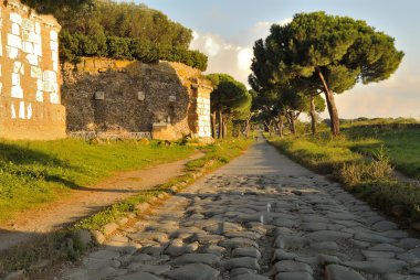 Appia Antica Street in Rome clipart