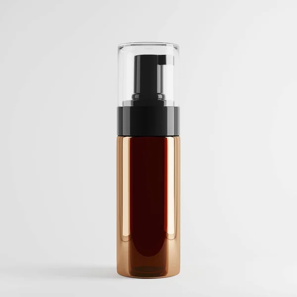 Cosmetic Foam Dispenser Pump Bottle mockup on a light background.