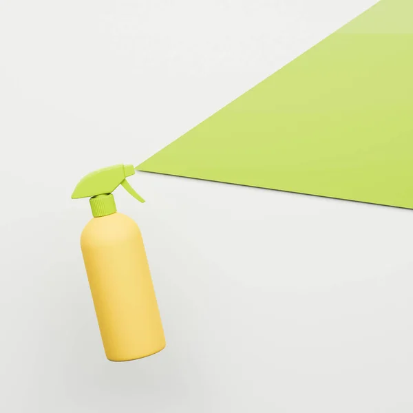 Concepto Limpieza Sostenible Ecológicamente Seguro Spray Detergente Renderizado — Foto de Stock