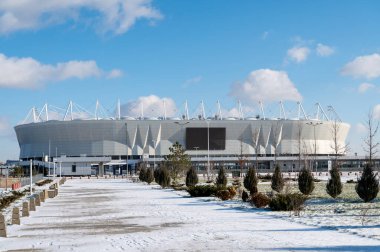 Rostov-on-Don, Rusya - 21 Aralık 2021: Modern futbol stadyumu Rostov Arena.