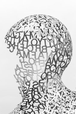 Kiev, Ukrayna - Haziran 04: heykel jaume Plensa, çapa dan bilgi detay vücut 04 Haziran 2012 tarihinde kiev, Ukrayna