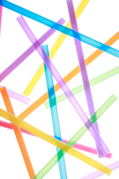 Colorful drinking straws close up background — Stock Photo, Image