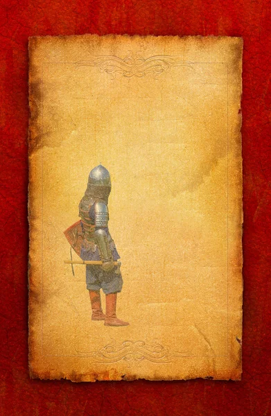 Opancerzone knight Serech-pocztówka retro — Zdjęcie stockowe