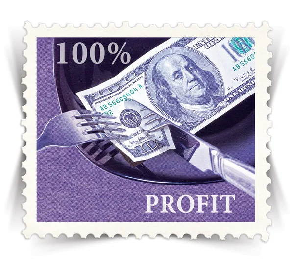 Label for various business advertisements stylized as post stamp — Stock Photo, Image
